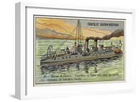 French Torpedo Boat, 1905-null-Framed Giclee Print