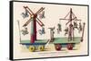 French Toys of Fairground Amusements-null-Framed Stretched Canvas