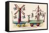 French Toys of Fairground Amusements-null-Framed Stretched Canvas