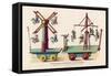 French Toys of Fairground Amusements-null-Framed Stretched Canvas