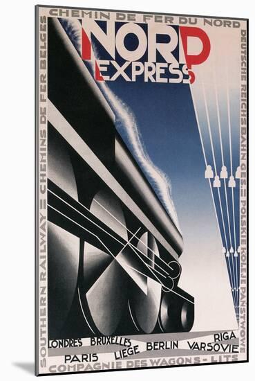French Train Poster-null-Mounted Art Print