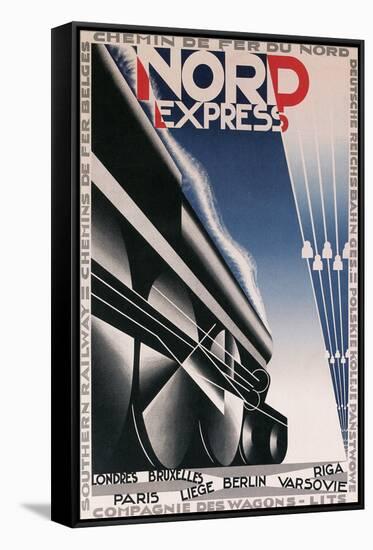 French Train Poster-null-Framed Stretched Canvas
