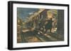 French Train Robbed-null-Framed Art Print