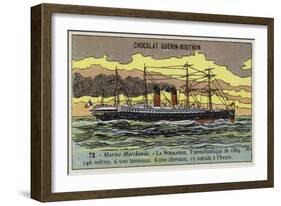 French Transatlantic Liner Normandie, 1884-null-Framed Giclee Print