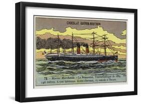 French Transatlantic Liner Normandie, 1884-null-Framed Giclee Print