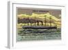 French Transatlantic Liner Normandie, 1884-null-Framed Giclee Print