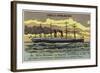 French Transatlantic Liner Normandie, 1884-null-Framed Giclee Print