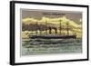 French Transatlantic Liner Normandie, 1884-null-Framed Giclee Print