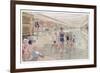 French Transatlantic Liner, The First Class Swimming Pool-Albert Sebille-Framed Premium Giclee Print