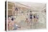 French Transatlantic Liner, The First Class Swimming Pool-Albert Sebille-Stretched Canvas