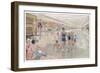 French Transatlantic Liner, The First Class Swimming Pool-Albert Sebille-Framed Art Print