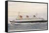 French Transatlantic Liner-Albert Sebille-Framed Stretched Canvas