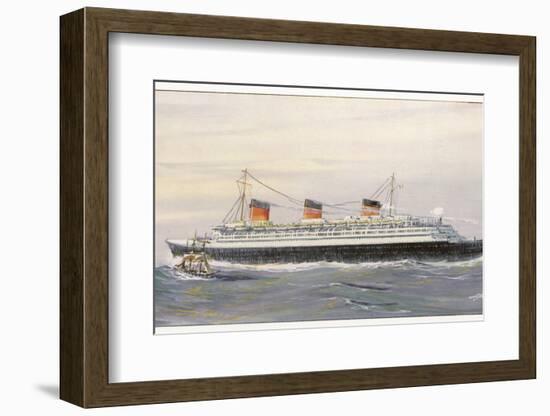 French Transatlantic Liner-Albert Sebille-Framed Photographic Print