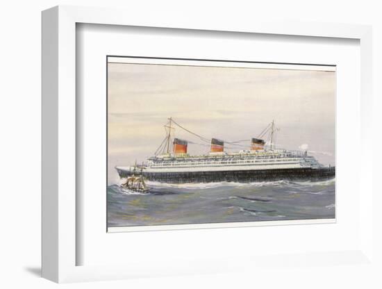 French Transatlantic Liner-Albert Sebille-Framed Photographic Print