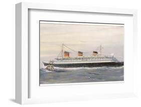 French Transatlantic Liner-Albert Sebille-Framed Photographic Print