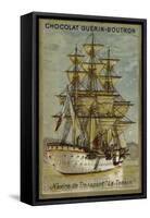 French Transport Ship Tonkin-null-Framed Stretched Canvas