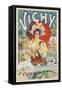 French Travel Poster Vichy France, 6 Hours from Paris-null-Framed Stretched Canvas