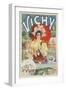 French Travel Poster Vichy France, 6 Hours from Paris-null-Framed Giclee Print