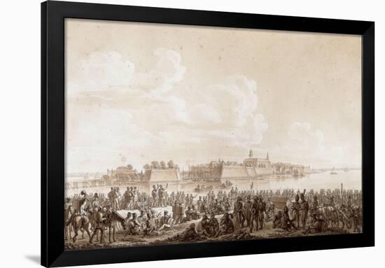 French Troops at Rest, before the City Custrin 1806-null-Framed Giclee Print