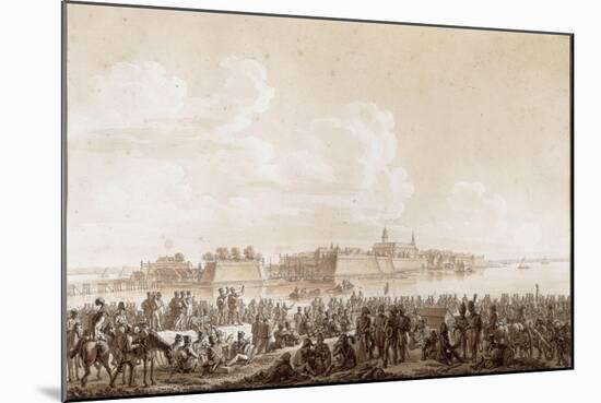 French Troops at Rest, before the City Custrin 1806-null-Mounted Giclee Print
