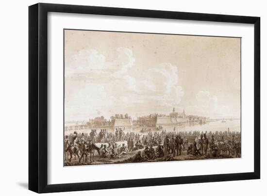 French Troops at Rest, before the City Custrin 1806-null-Framed Giclee Print