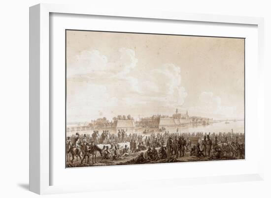 French Troops at Rest, before the City Custrin 1806-null-Framed Giclee Print