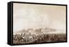 French Troops at Rest, before the City Custrin 1806-null-Framed Stretched Canvas