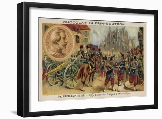 French Troops Entering Milan, 1859-null-Framed Giclee Print