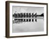 French Troops, Evacuating Hanoi, Mirrored in a Puddle as They Pass in Final Dress Review-Howard Sochurek-Framed Photographic Print