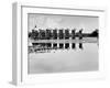 French Troops, Evacuating Hanoi, Mirrored in a Puddle as They Pass in Final Dress Review-Howard Sochurek-Framed Photographic Print