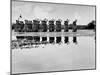 French Troops, Evacuating Hanoi, Mirrored in a Puddle as They Pass in Final Dress Review-Howard Sochurek-Mounted Photographic Print