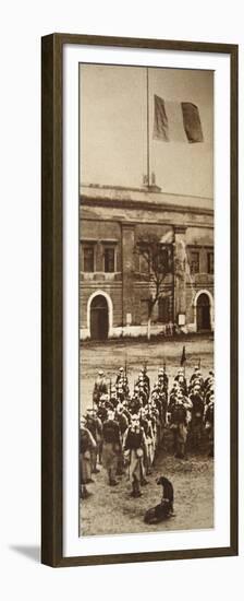 French Troops Leave Mainz, Germany, 30th June, 1930-null-Framed Premium Giclee Print