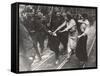 French Troops Off to War-null-Framed Stretched Canvas