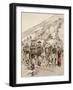 French Troops on the March, 1886-Jean Baptiste Lallemand-Framed Giclee Print