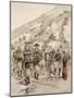French Troops on the March, 1886-Jean Baptiste Lallemand-Mounted Giclee Print