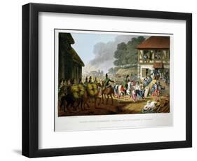 'French Troops Retreating Through and Plundering a Village', 1816-Matthew Dubourg-Framed Giclee Print