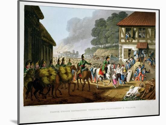 'French Troops Retreating Through and Plundering a Village', 1816-Matthew Dubourg-Mounted Giclee Print