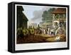 'French Troops Retreating Through and Plundering a Village', 1816-Matthew Dubourg-Framed Stretched Canvas