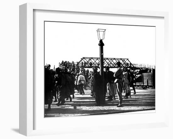 French Troops, Tientsin, China, 1900-null-Framed Giclee Print