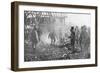 French Troops Using Flamethrowers to Flush Out Germans from their Shelters, Cantigny, France, 1918-null-Framed Giclee Print