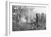 French Troops Using Flamethrowers to Flush Out Germans from their Shelters, Cantigny, France, 1918-null-Framed Giclee Print