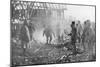 French Troops Using Flamethrowers to Flush Out Germans from their Shelters, Cantigny, France, 1918-null-Mounted Giclee Print