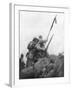 French Troops with their Regimental Flag, the 2nd Battle of Champagne, France, 25 September 1915-null-Framed Giclee Print