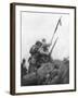 French Troops with their Regimental Flag, the 2nd Battle of Champagne, France, 25 September 1915-null-Framed Giclee Print