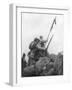 French Troops with their Regimental Flag, the 2nd Battle of Champagne, France, 25 September 1915-null-Framed Giclee Print