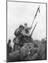 French Troops with their Regimental Flag, the 2nd Battle of Champagne, France, 25 September 1915-null-Mounted Giclee Print