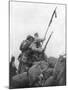 French Troops with their Regimental Flag, the 2nd Battle of Champagne, France, 25 September 1915-null-Mounted Giclee Print