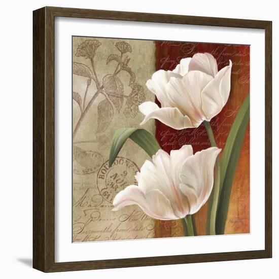 French Tulip Collage I-Abby White-Framed Art Print