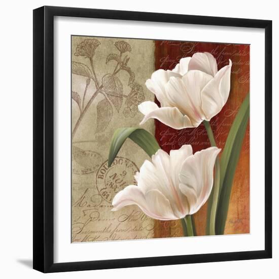 French Tulip Collage I-Abby White-Framed Art Print
