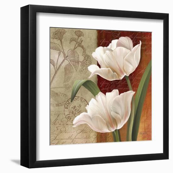 French Tulip Collage I-Abby White-Framed Art Print